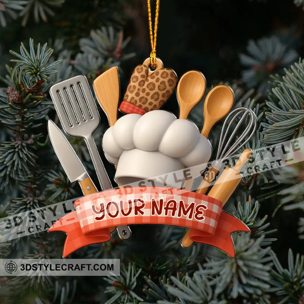 Cooking Lover Cooking Utensils Home Decor Christmas Ornament Personalized Ornament Ornament