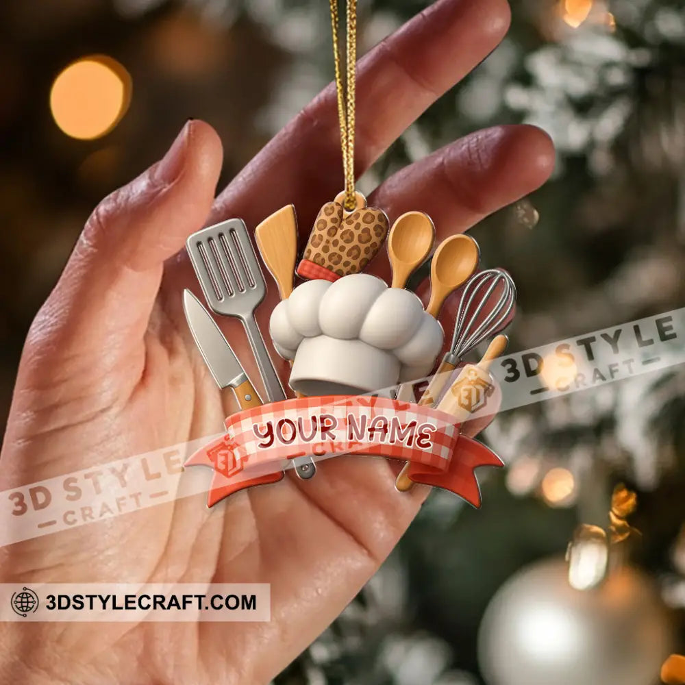 Cooking Lover Cooking Utensils Home Decor Christmas Ornament Personalized Ornament Ornament