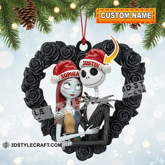 Couple Home Decor, Christmas Ornament, Personalized Ornament style option 1