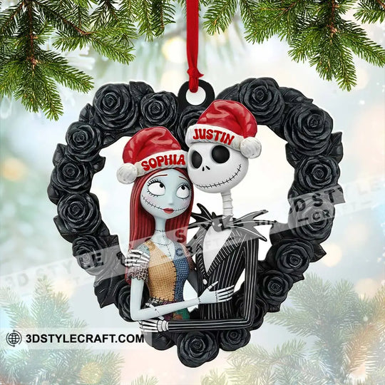 Couple Home Decor, Christmas Ornament, Personalized Ornament style option 4