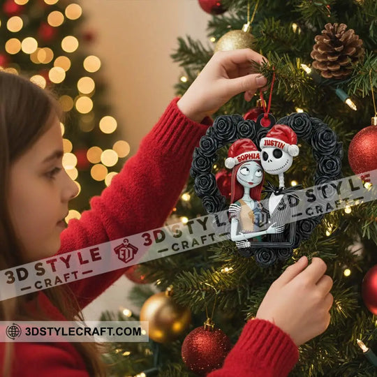 Couple Home Decor, Christmas Ornament, Personalized Ornament style option 3