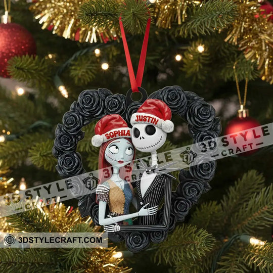 Couple Home Decor, Christmas Ornament, Personalized Ornament style option 2