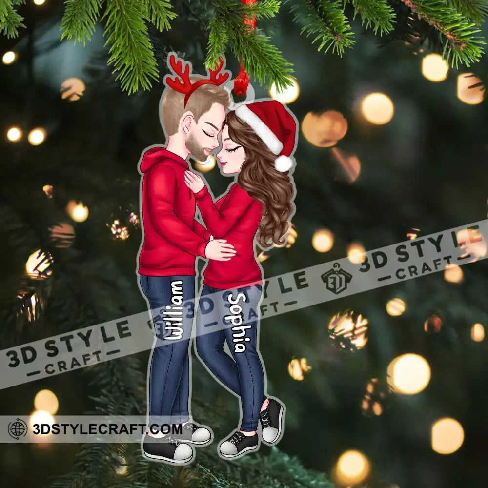 Couple Ornament - Custom Appearance Personalized Acrylic Gift For Christmas Couplegift Family