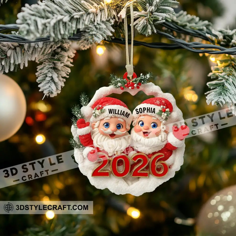Couple Santa Home Decor Christmas Ornament Personalized Ornament Ornament