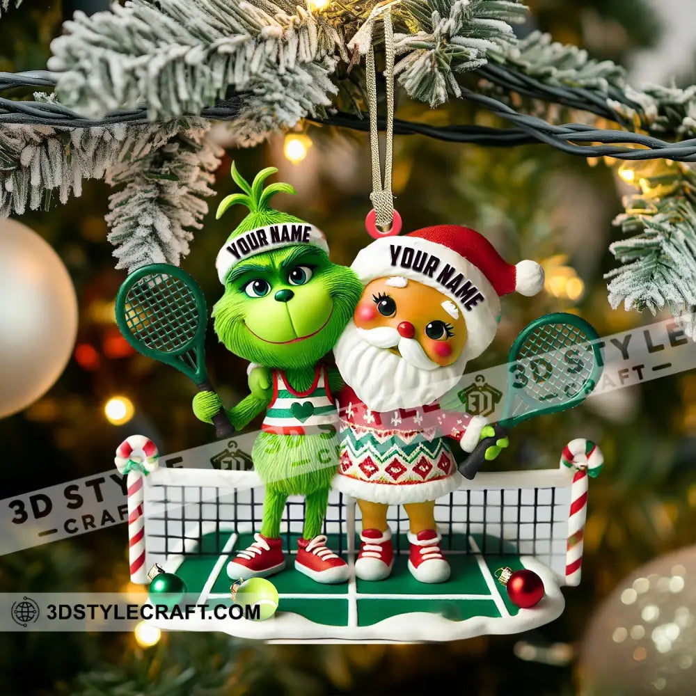 Couple Tennis Home Decor Christmas Ornament Personalized 3.54’’ / 1