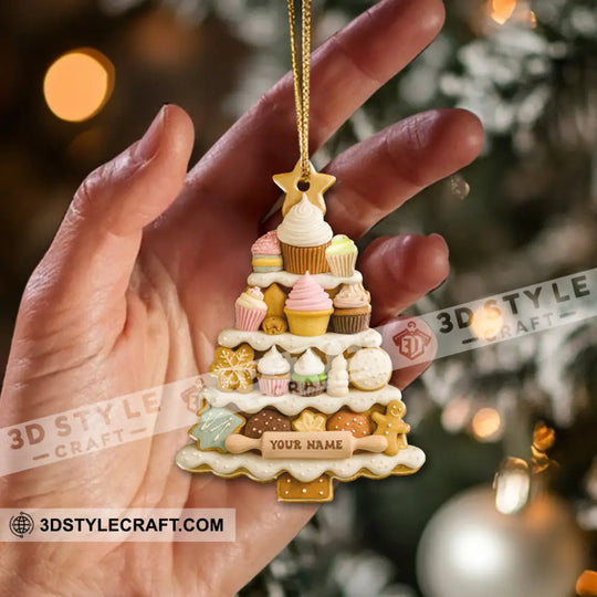 Cup Cake Tree, Home Decor, Christmas Ornament, Personalized Ornament style option 4