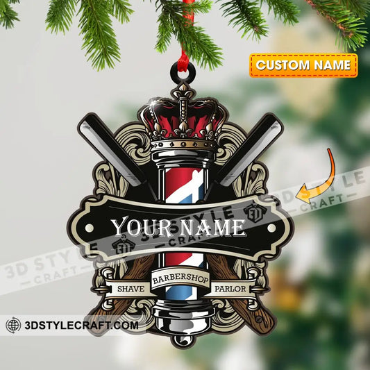 Custom Barber Shop Ornament Personalized 3.54’’ / 1