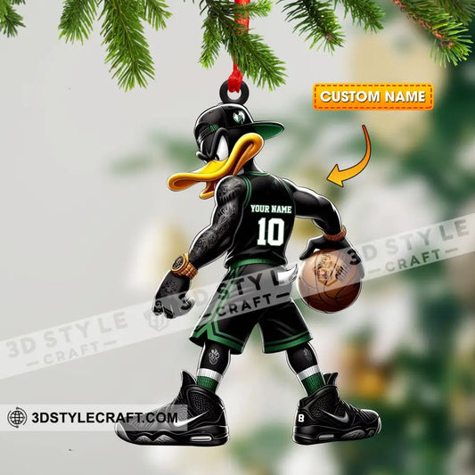 Custom Black Duck Basketball Ornament Personalized 3.54’’ / 1