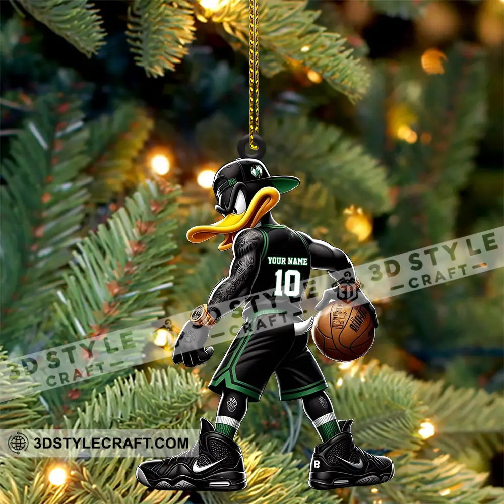 Custom Black Duck Basketball Ornament Personalized