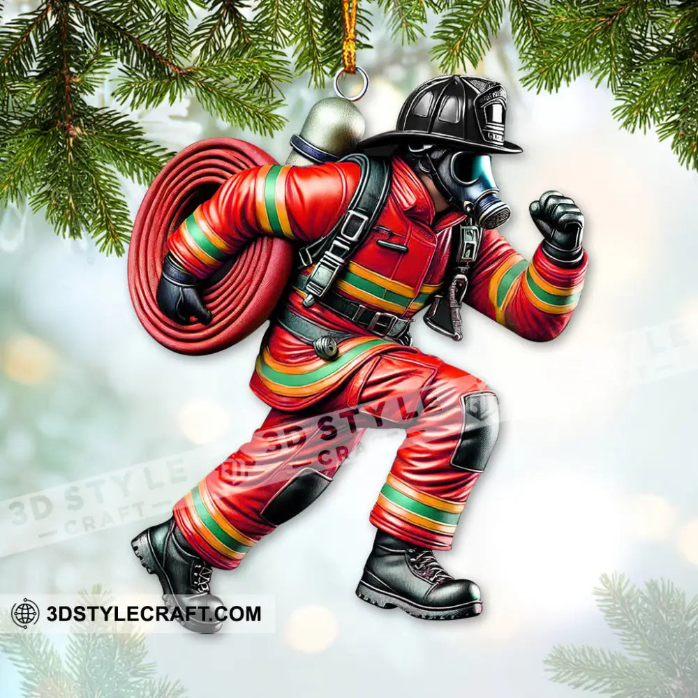 Custom Color Firefighter Ornament Christmas Gift