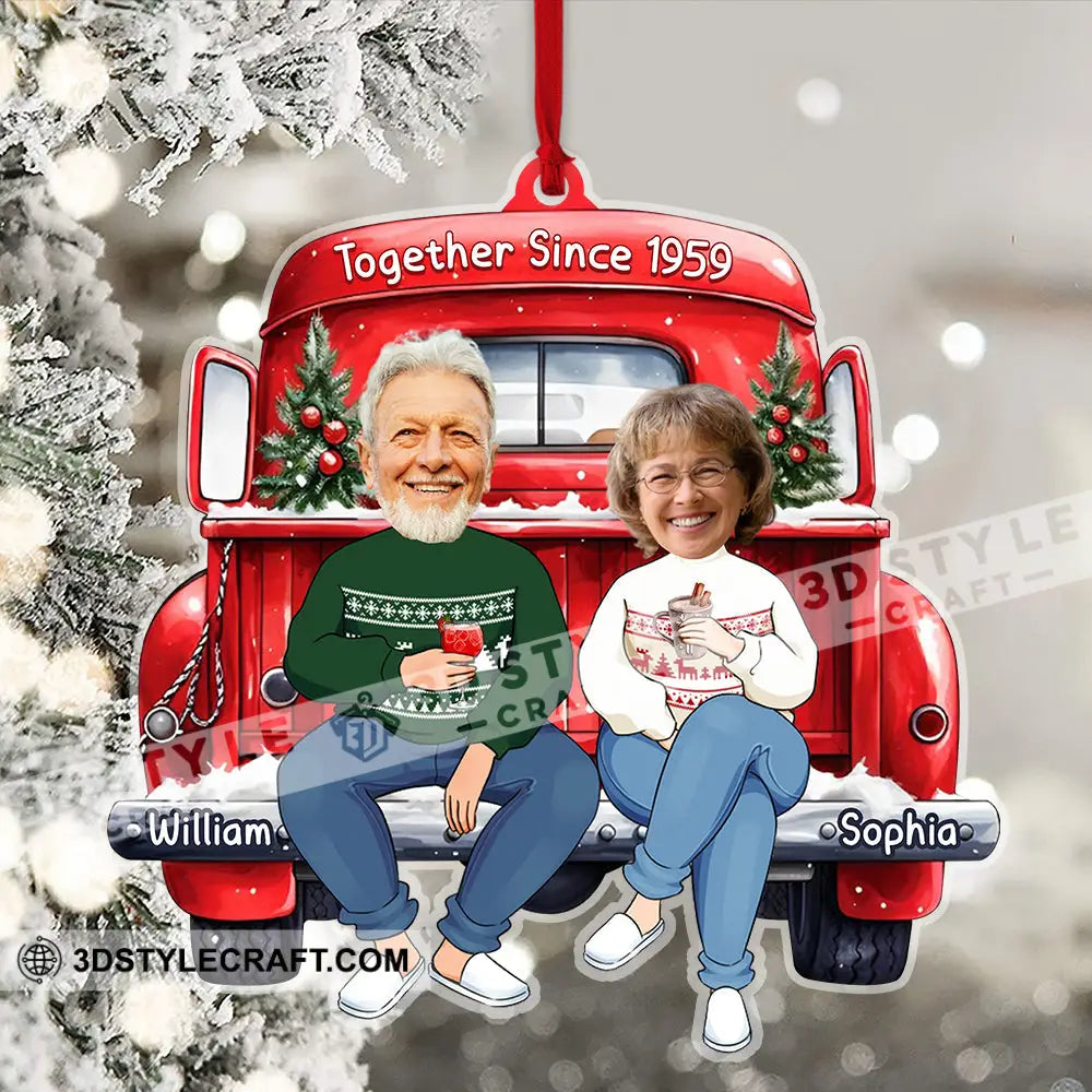 Custom Couple Christmas Ornament Personalized