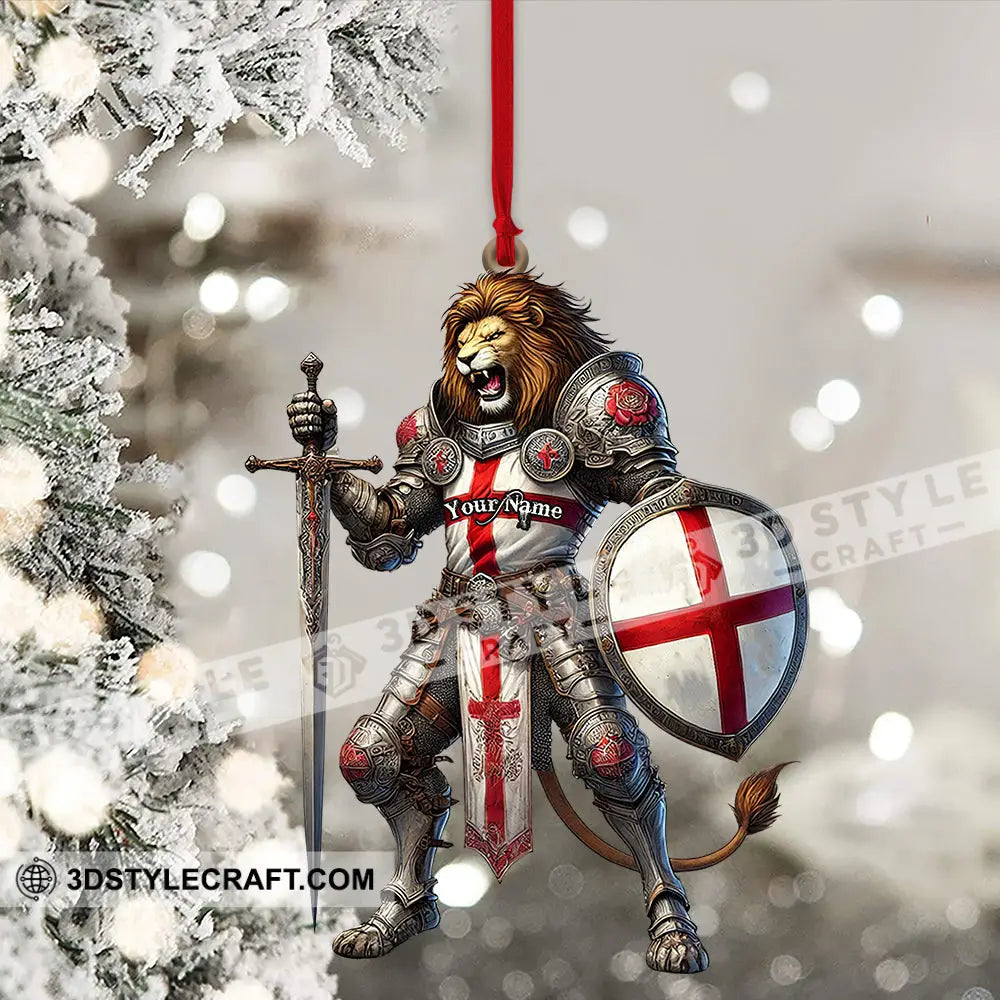 Custom England Lion Ornament Personalized