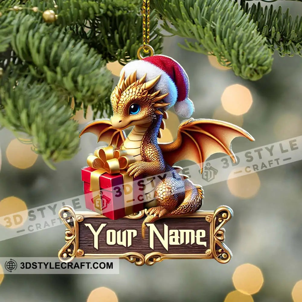 Custom Little Dragon Ornament Personalized