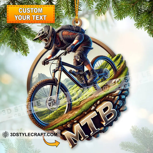 Custom Mtb Name Ornament Riding 3.54’’ / 1