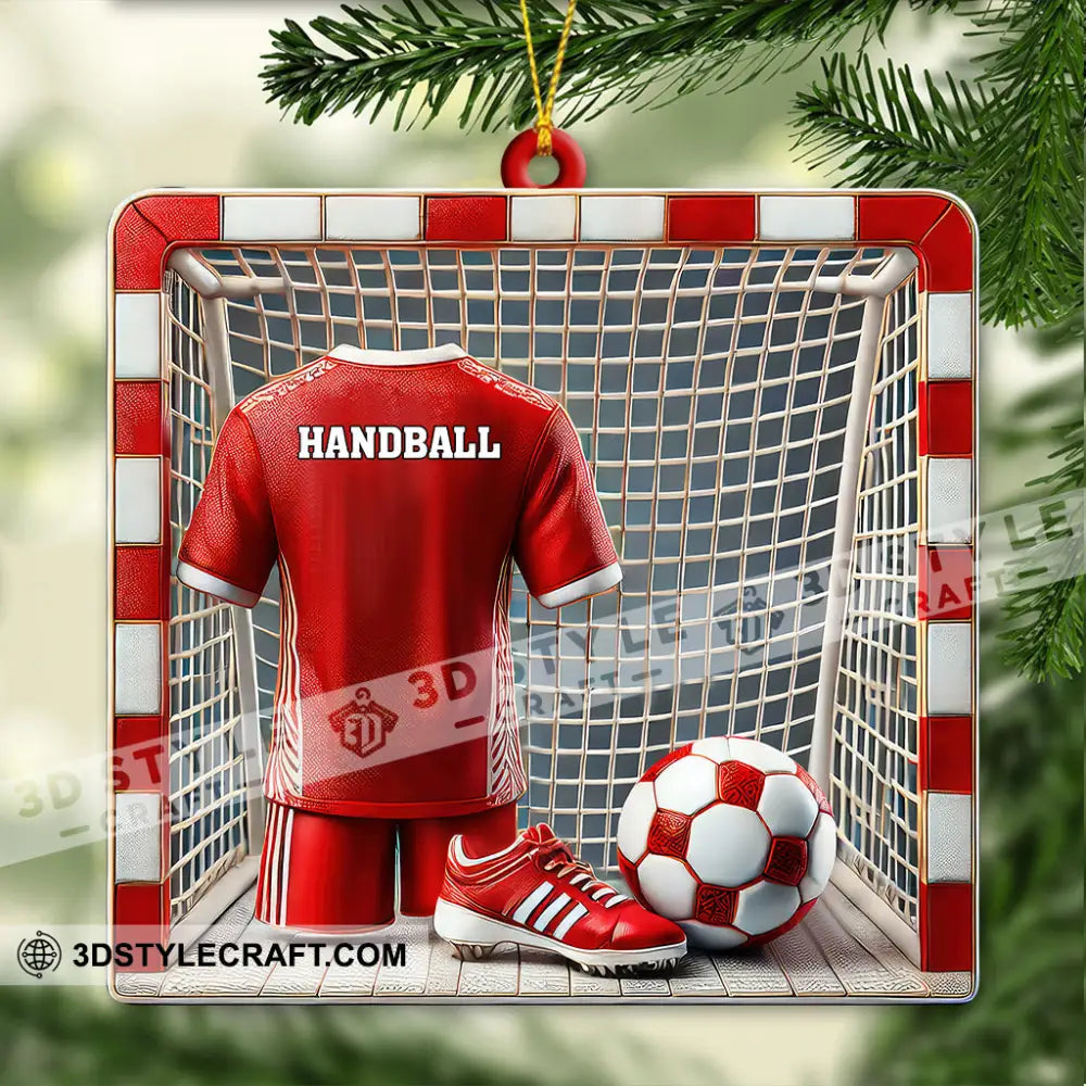 Custom Name And Number Handball Ornament Christmas Gift For Lover 3.54’’ / 1