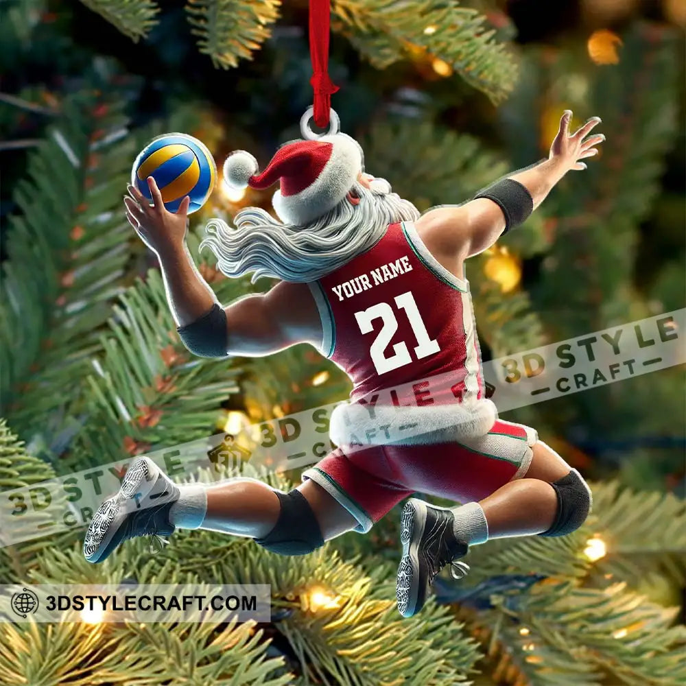 Custom Name And Number Basketball Ornament Christmas Gift For Lover 3.54’’ / 1