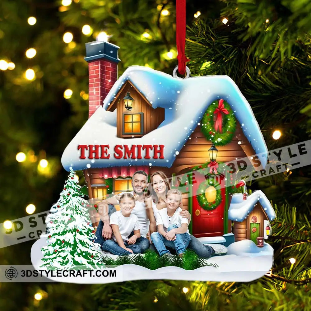 Custom Name And Photo Family Ornament Christmas Decoration