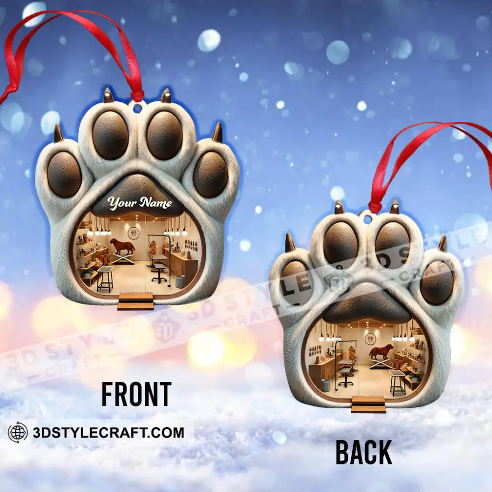 Custom Name And Photo Groomer Ornament Home Decor Christmas Gift