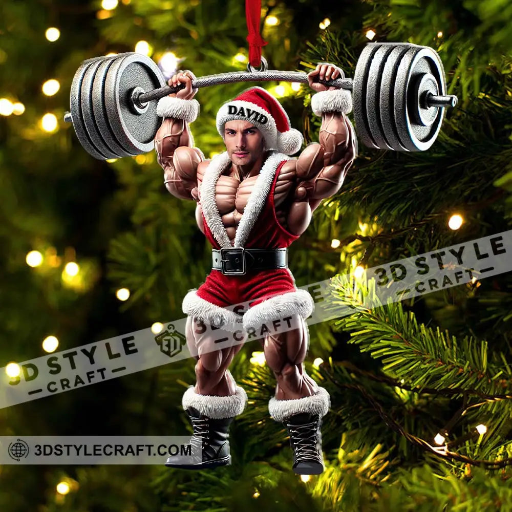 Custom Name And Photo Gym Ornament Gymnastics Christmas Decoration