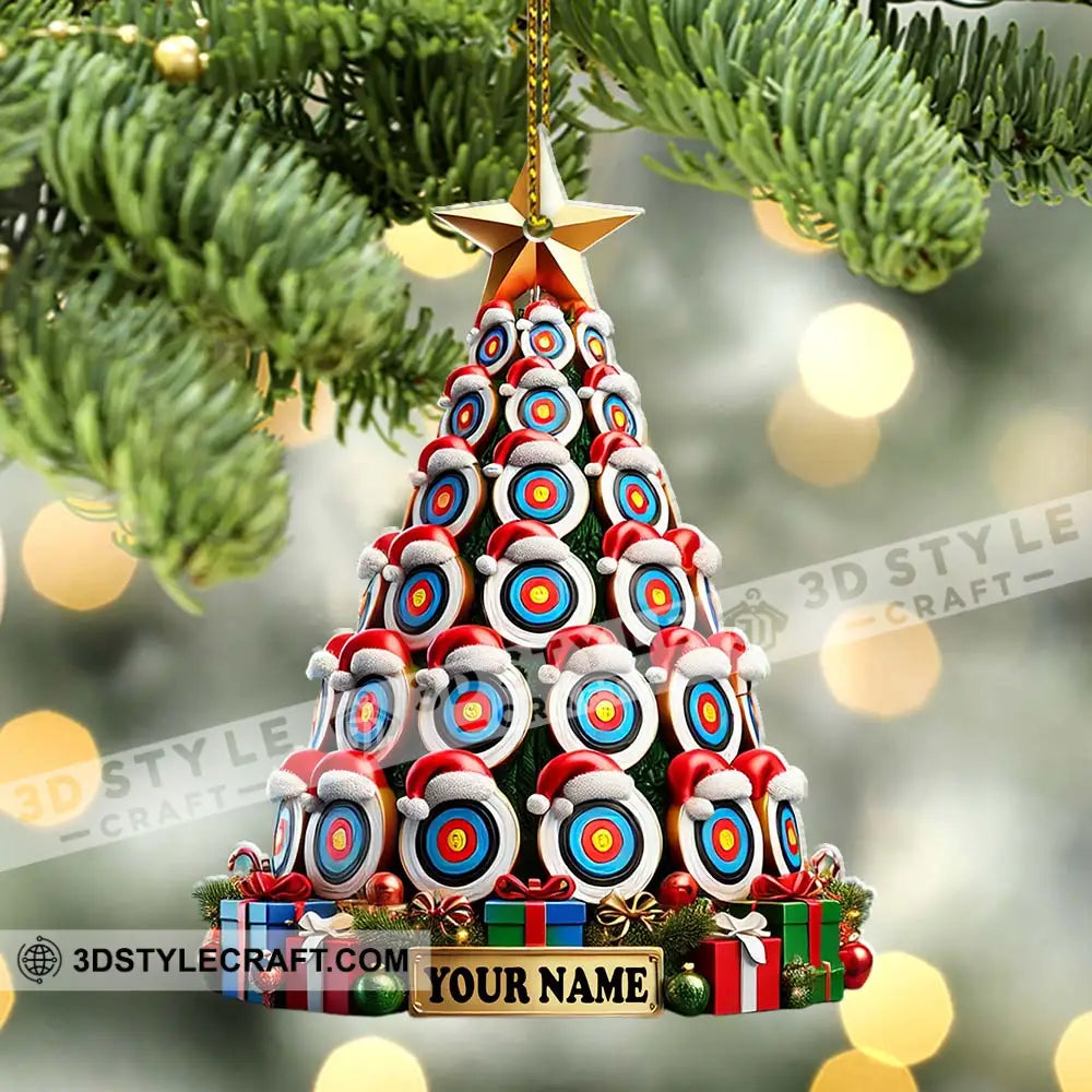 Custom Name Archery Christmas Tree Ornament Gift