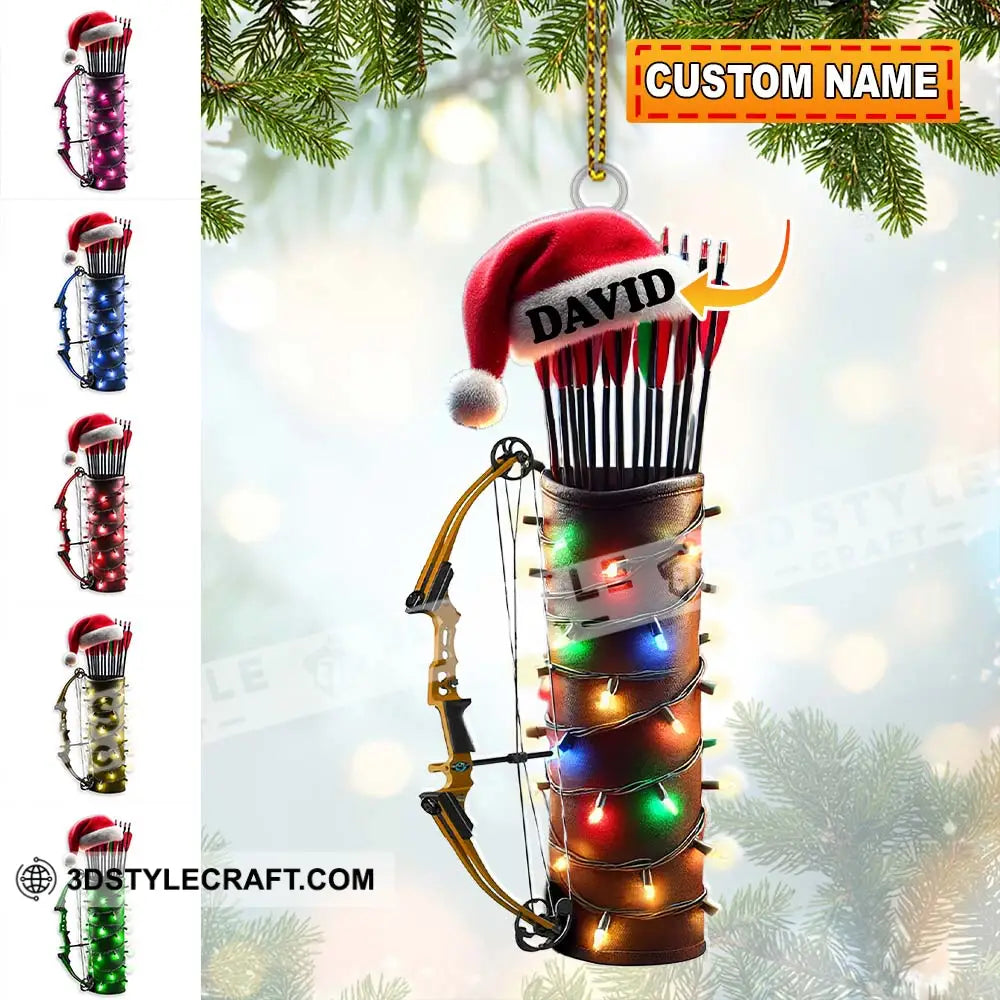 Custom Name Archery Ornament Christmas Gift Decoration