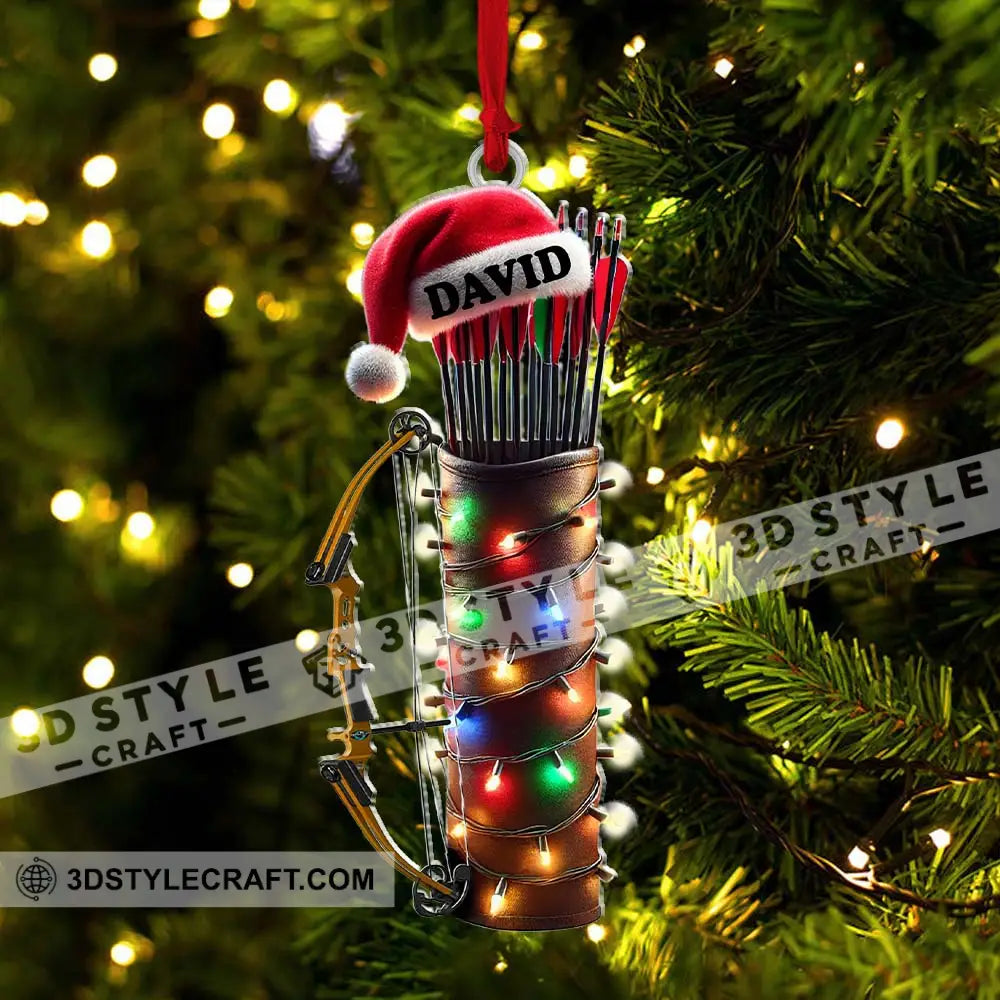 Custom Name Archery Ornament Christmas Gift Decoration