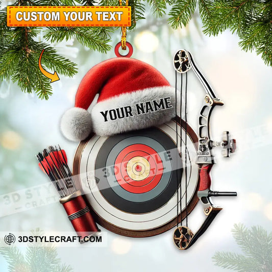 Custom Name Archery Santa Ornament Christmas Gift
