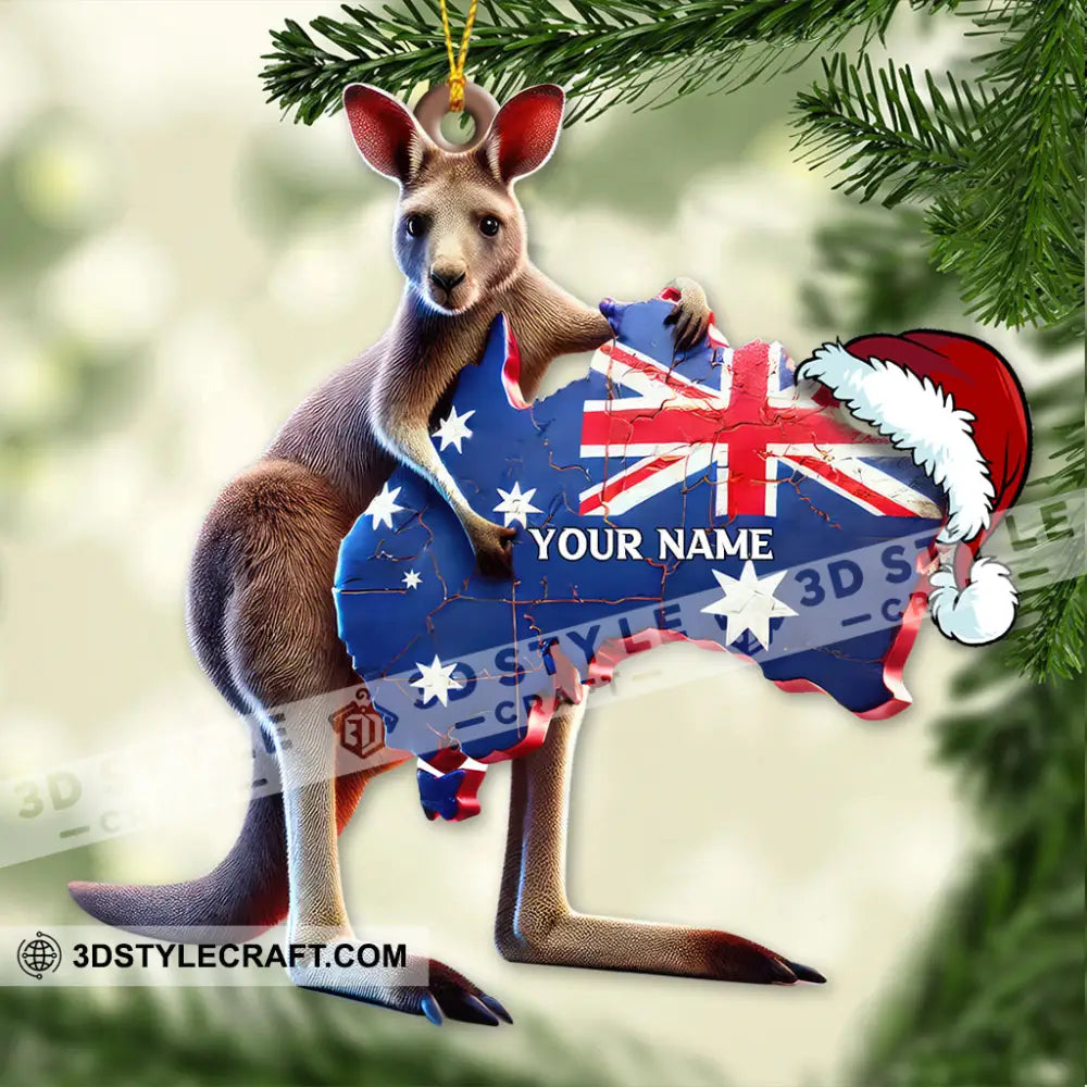 Custom Name Australia Ornament Christmas Gift For Lover 3.54’’ / 1