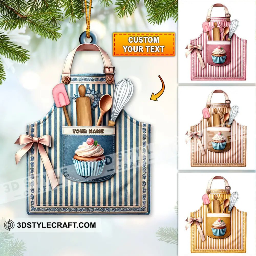 Custom Name Baker Ornament Christmas Gift For Lover