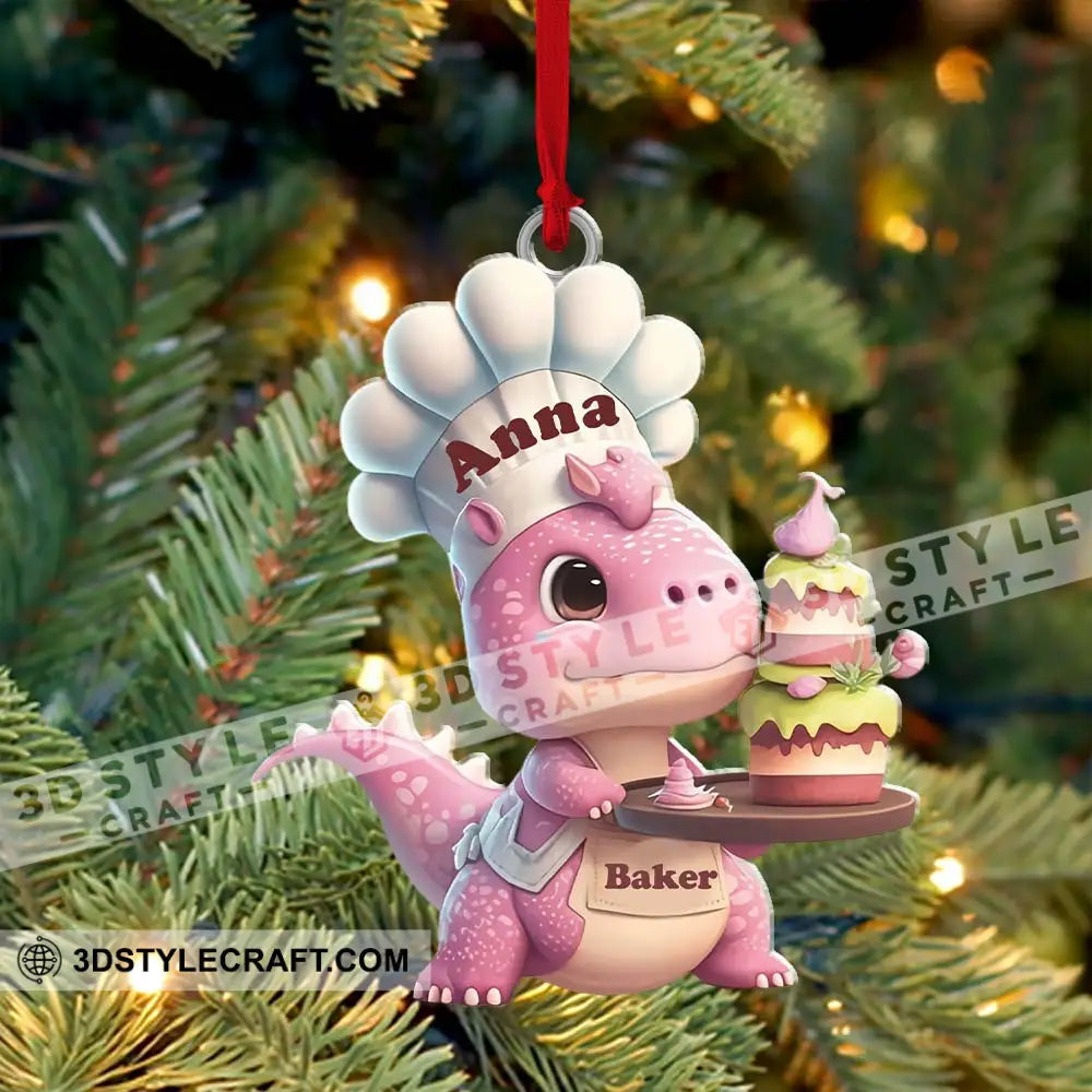 Custom Name Bakery Ornament Christmas Gift For Baking Lover