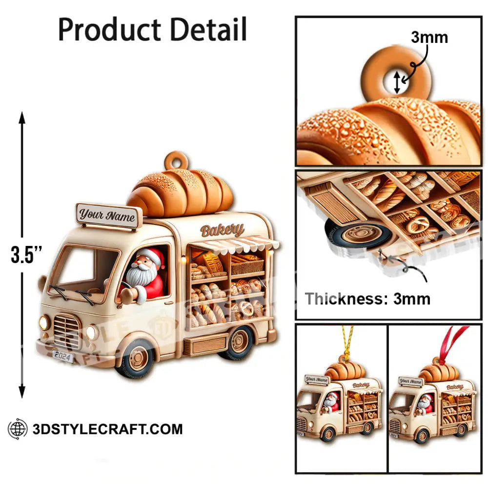 Custom Name Bakery Store Ornament Christmas Decoration