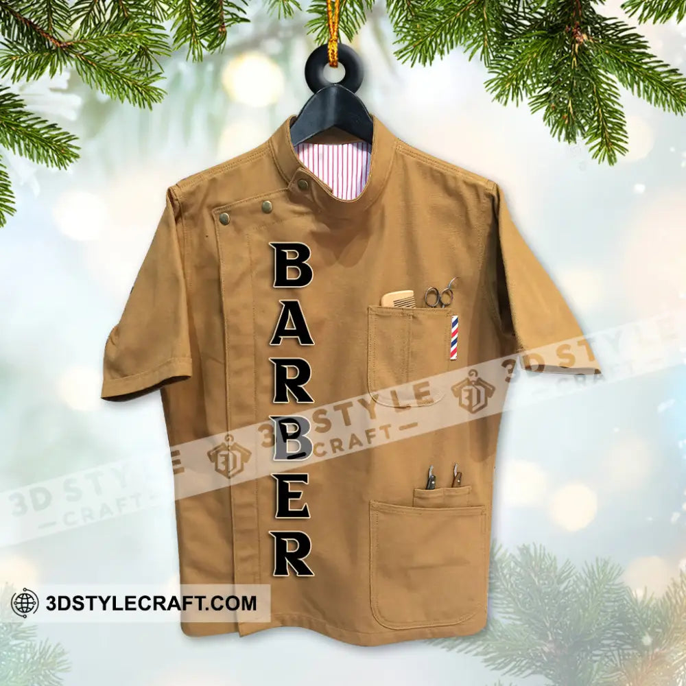 Custom Name Barber Ornament Christmas Decoration For Shop