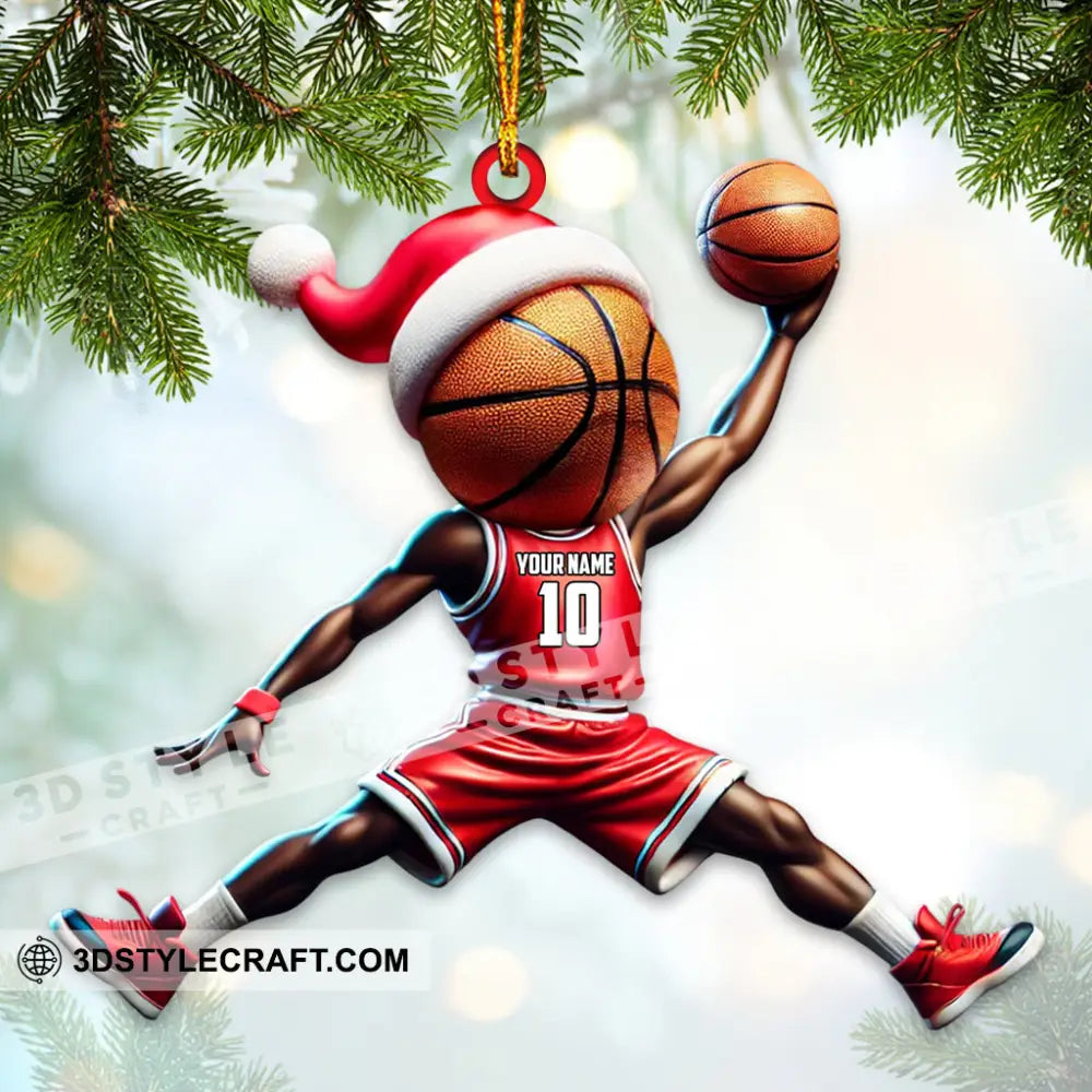 Custom Name Basketball Ornament Lover Christmas Gift