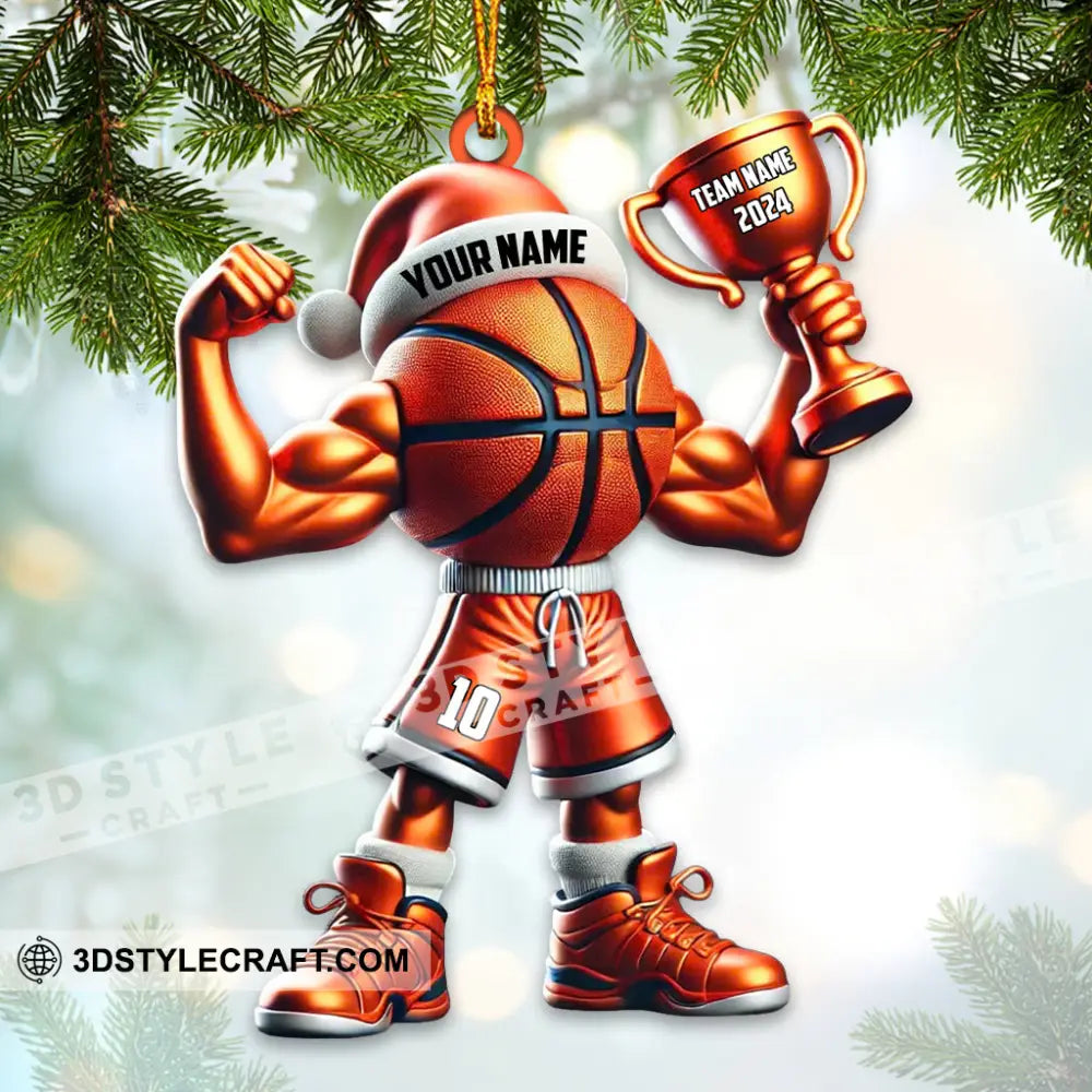 Custom Name Basketball Ornament Lover Christmas Gift 3.54’’ / 1