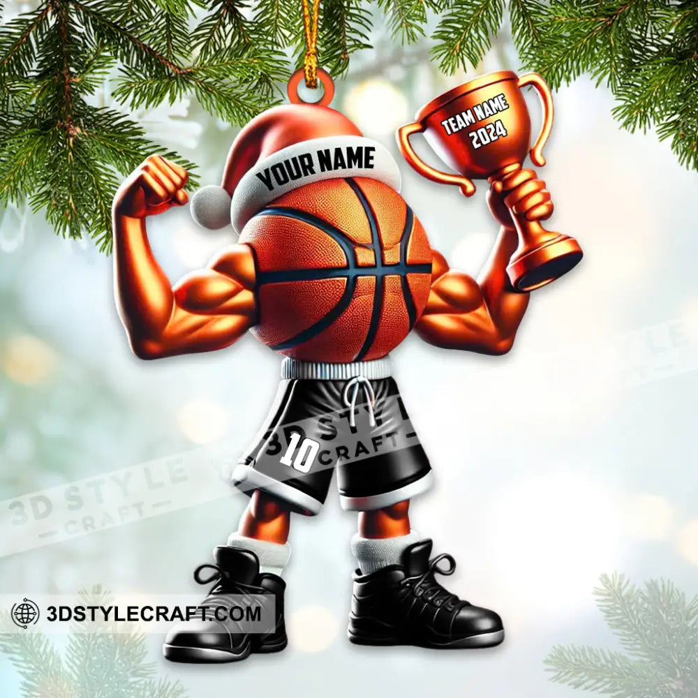 Custom Name Basketball Ornament Lover Christmas Gift