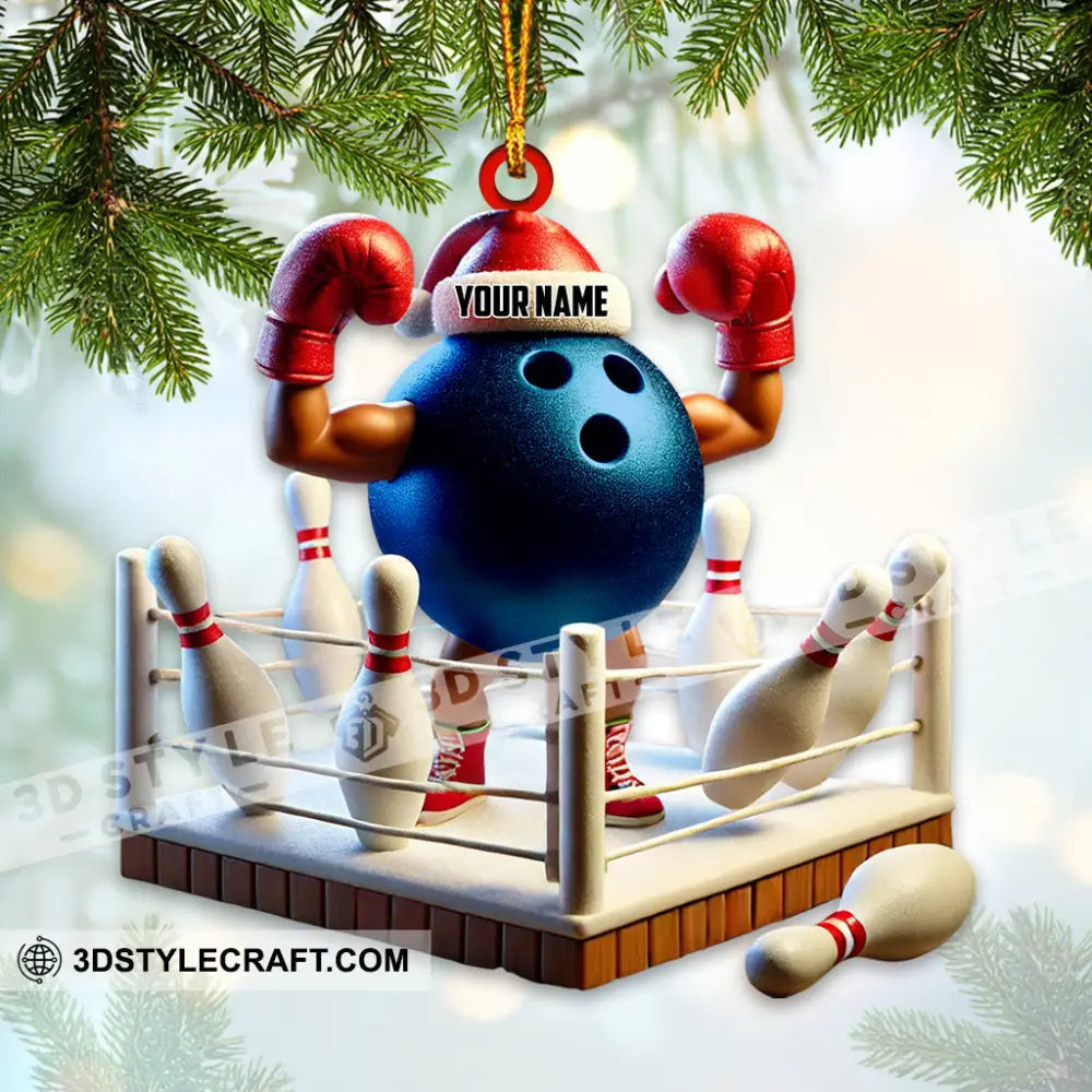 Custom Name Bowling Ornament Christmas Gift Decoration