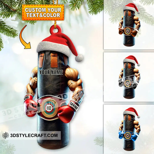 Custom Name Boxing Ornament Christmas Gift For Lover