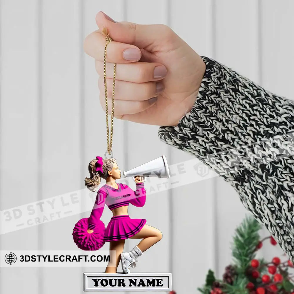 Custom Name Cheerleader Ornament Christmas Gift