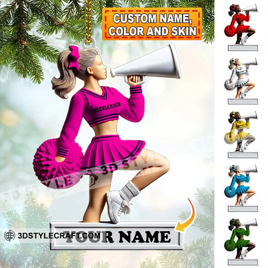 Custom Name Cheerleader Ornament Christmas Gift