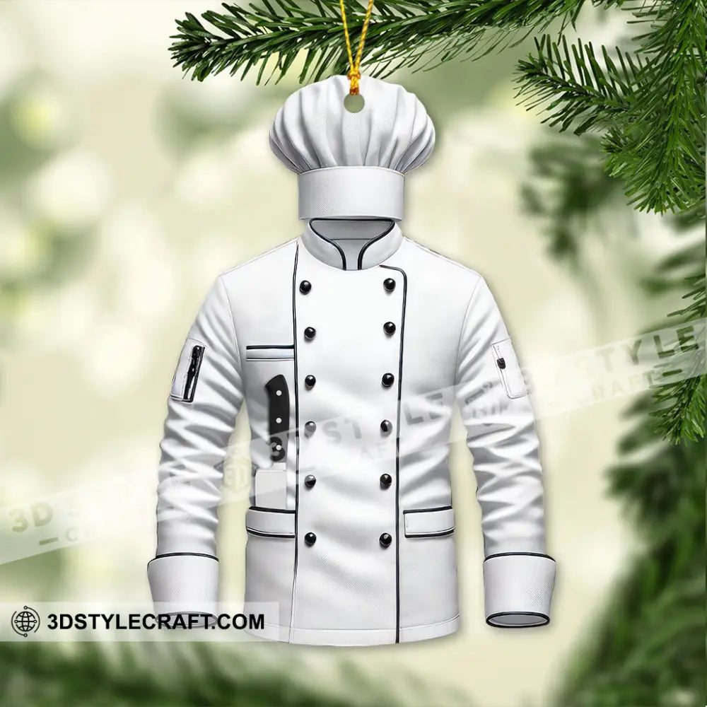 Custom Name Chef Ornament Christmas Gift For Cooking Lover 3.54’’ / 1