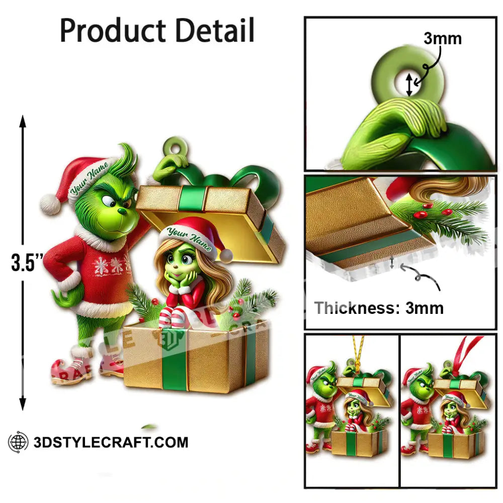 Custom Name Christmas Couple Ornament Gift