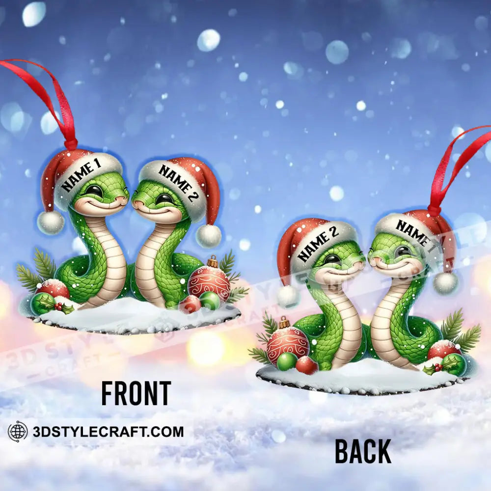 Custom Name Christmas Couple Ornament Lover Gift