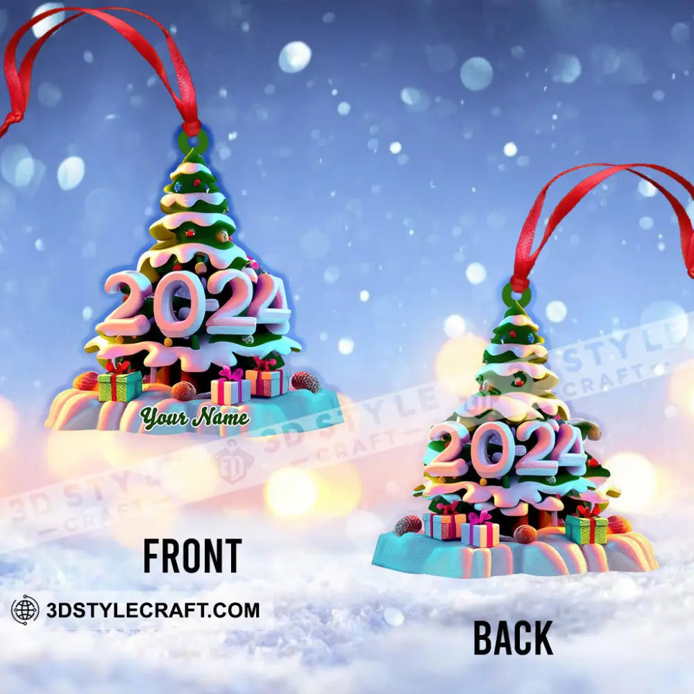 Custom Name Christmas Tree Ornament Gift