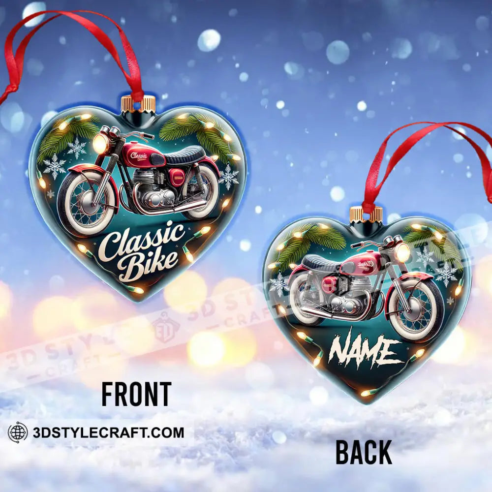 Custom Name Classic Bike Ornament Christmas Gift For Lover