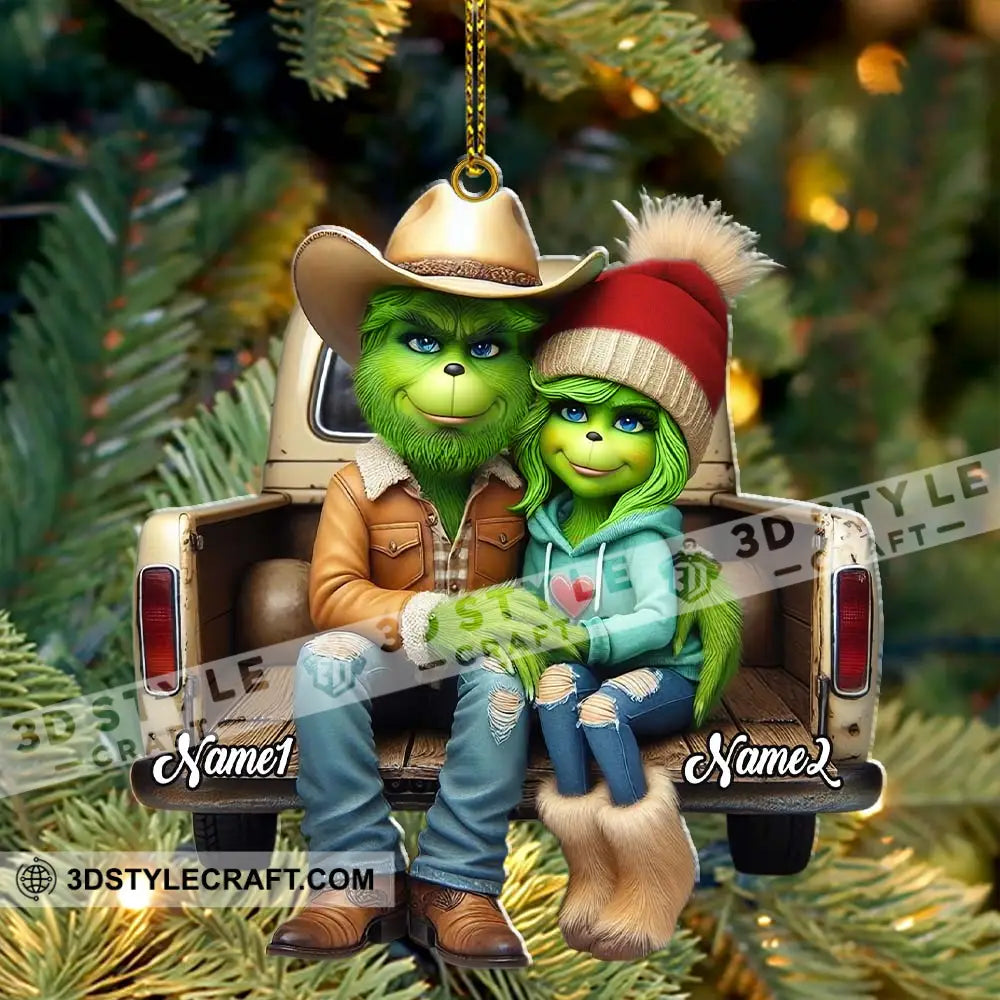 Custom Name Couple Christmas Ornament Lover Gift