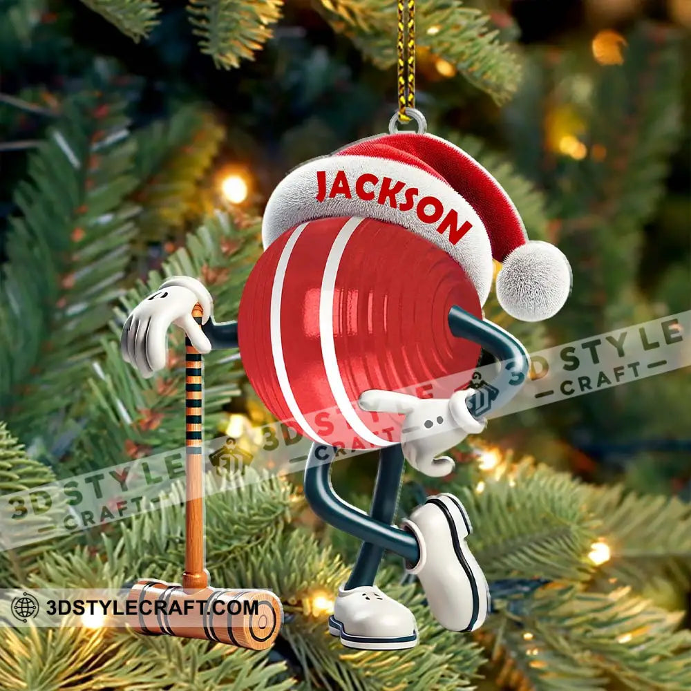 Custom Name Croquet Ornament Christmas Gift