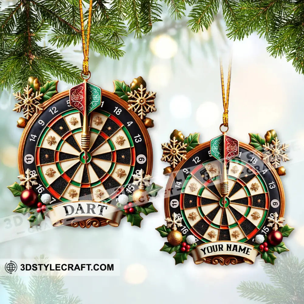 Custom Name Dart Ornament Christmas Gift For Player