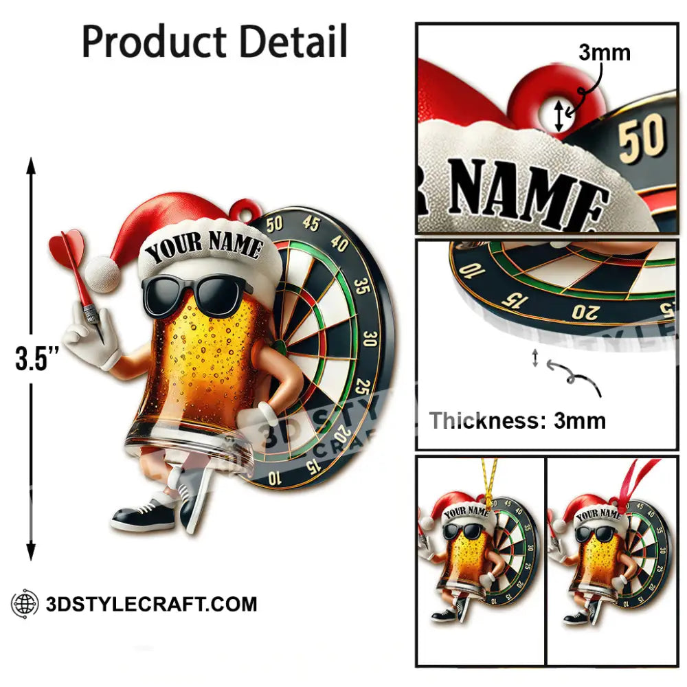 Custom Name Dart Ornament Lover Christmas Decoration