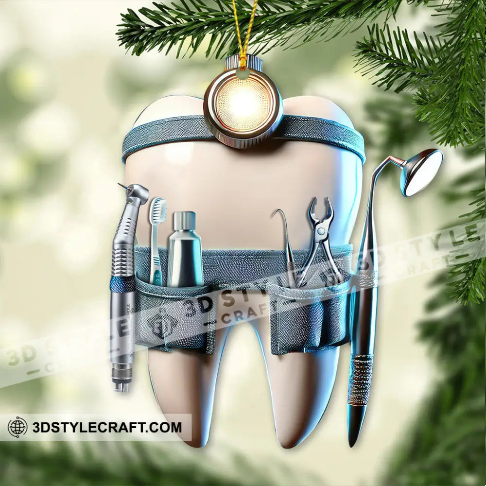 Custom Name Dentist Ornament Christmas Gift 3.54’’ / 1