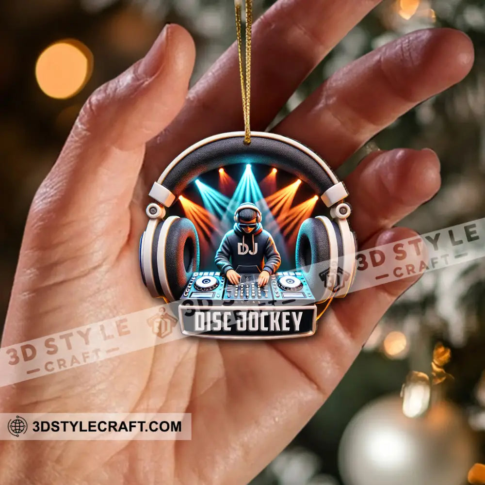 Custom Name Disc Jockey Ornament Dj Christmas Gift